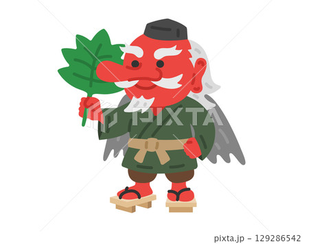 天狗のキャラクターのイラスト 129286542