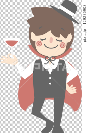 happy halloween holiday festival with boy wearing dracula costume holding pumpkin basket with candy set, flat jpg illustration cartoon character design happy halloween holiday festival with boy wearing dracula costume holding pumpkin basket with candy set, flat jpg illustration cartoon character design 129286908