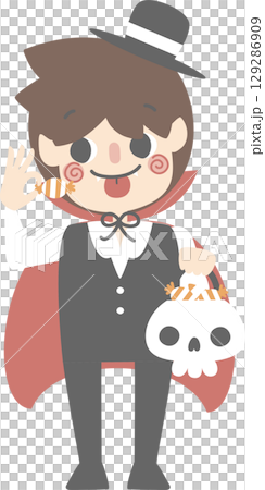 happy halloween holiday festival with boy wearing dracula costume holding pumpkin basket with candy set, flat jpg illustration cartoon character design happy halloween holiday festival with boy wearing dracula costume holding pumpkin basket with candy set, flat jpg illustration cartoon character design 129286909