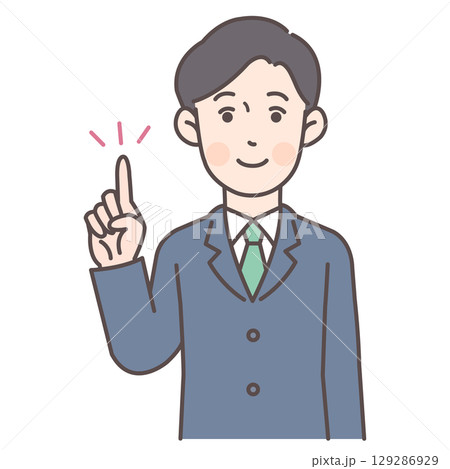 指差しするビジネスマン2 129286929