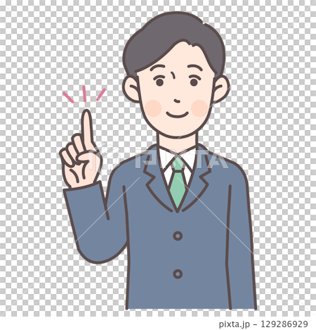 指差しするビジネスマン2 129286929