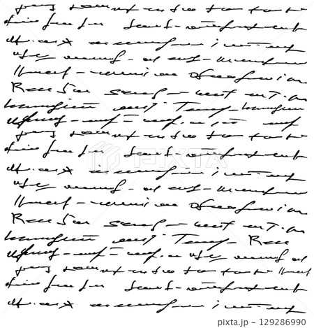 Abstract background, incomprehensible, non-existent handwritten text. Not AI, Vector illustration Abstract background, incomprehensible, non-existent handwritten text. Not AI, Vector illustration 129286990