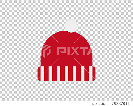 紅色針織帽圖示的插圖 129287031