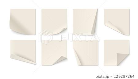 White sticky note collection 129287264