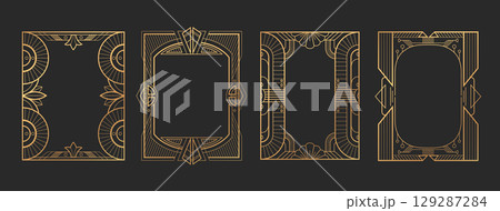 Art deco gatsby frame set 129287284