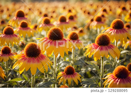 background of sunflowers 129288095