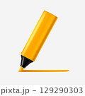 Realistic short marker for sketching, writing 129290303