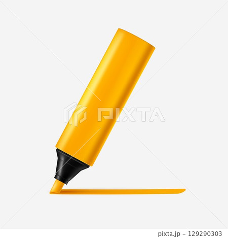 Realistic short marker for sketching, writing 129290303