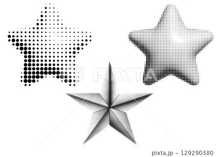 Halftone stars design element Halftone stars design element 129290380