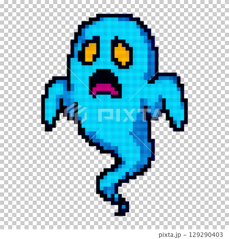 像素化的幽靈，看起來像是從角色扮演遊戲中走出來的 129290403