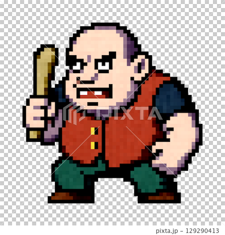 RPGに出てきそうなドット絵のごろつき 129290413