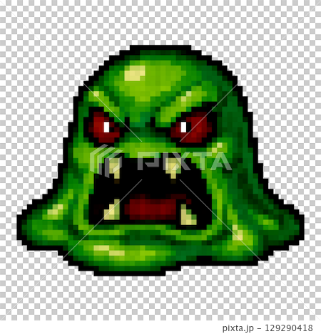 像素化的黏液,看起來像是從角色扮演遊戲中走出來的 像素化的黏液,看起來像是從角色扮演遊戲中走出來的 129290418