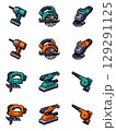 電動工具のドット絵ピクトグラム素材 Vol.1（電動ドリル・電動ノコギリ等12点） 129291125