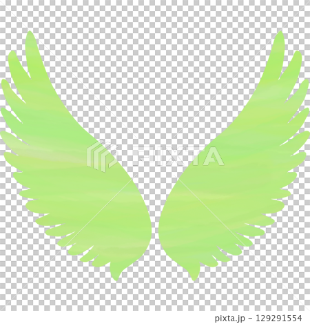 美麗的水彩畫天使的翅膀圖示圖像插圖 129291554