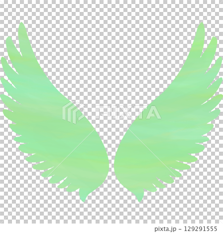 美麗的水彩畫天使的翅膀圖示圖像插圖 美麗的水彩畫天使的翅膀圖示圖像插圖 129291555