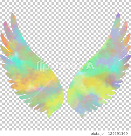 Beautiful watercolor angel wings icon image illustration Beautiful watercolor angel wings icon image illustration 129291569