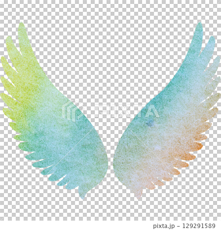 Beautiful watercolor angel wings icon image illustration Beautiful watercolor angel wings icon image illustration 129291589