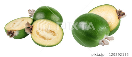 Feijoa fruit isolated on white background 129292153