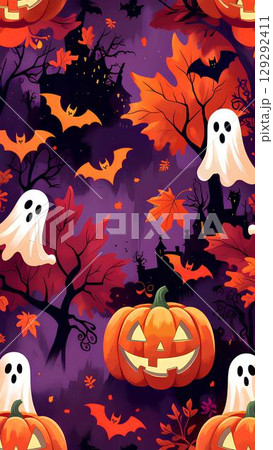 背景素材_ハロウィンイメージ 129292411
