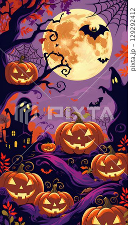 背景素材_ハロウィンイメージ 129292412