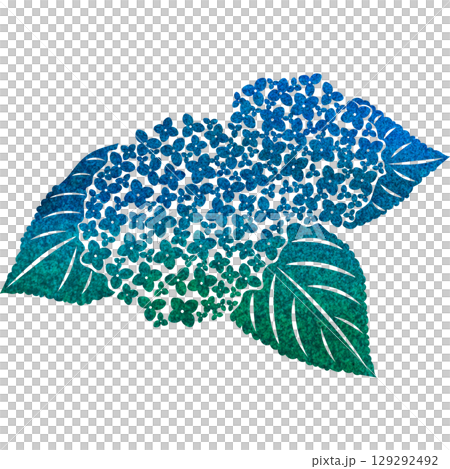 美麗的繡球花圖示圖像插圖的水彩圖案 129292492