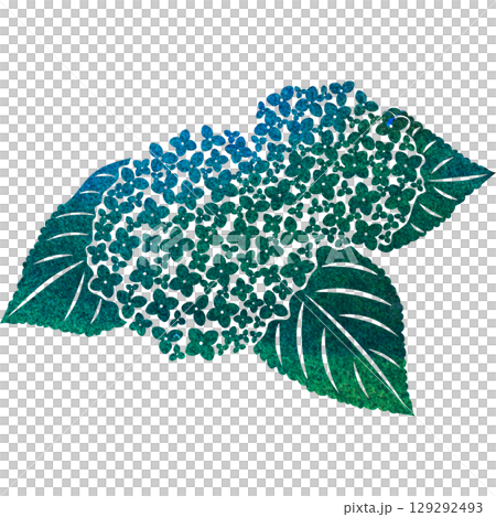 美麗的繡球花圖示圖像插圖的水彩圖案 129292493