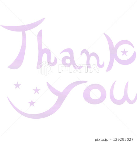 綺麗な水彩模様のThank youのアイコンのイメージのイラスト 綺麗な水彩模様のThank youのアイコンのイメージのイラスト 129293027