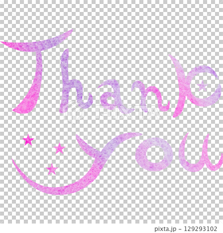 綺麗な水彩模様のThank youのアイコンのイメージのイラスト 綺麗な水彩模様のThank youのアイコンのイメージのイラスト 129293102