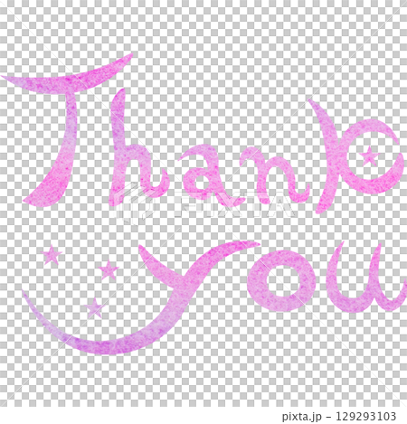 綺麗な水彩模様のThank youのアイコンのイメージのイラスト 綺麗な水彩模様のThank youのアイコンのイメージのイラスト 129293103