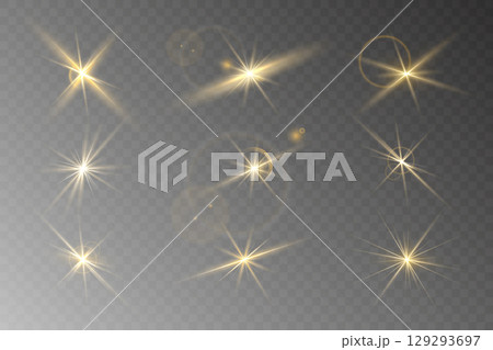 Yellow glowing light explodes 129293697