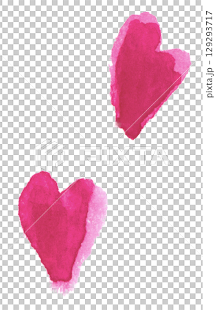 Two transparent watercolor hearts Two transparent watercolor hearts 129293717