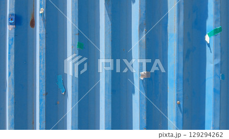 Abstract View of Blue Metal Wall Background Abstract View of Blue Metal Wall Background 129294262
