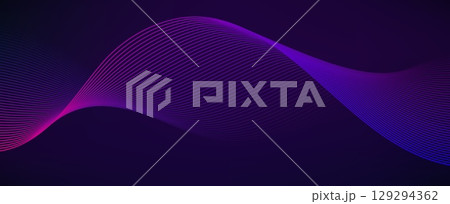 Soundwave abstract music background. Graphic sound wave or equalizer concept. 129294362