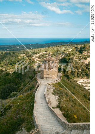 Church In South Italy With Natural Scenery Surround 129294576