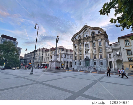 Ursuline Church of the Holy Trinity in Ljubljana, the capital of Slovenia Ursuline Church of the Holy Trinity in Ljubljana, the capital of Slovenia 129294684