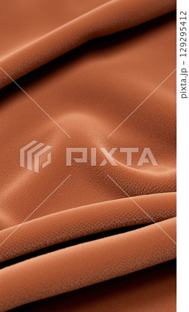 Caramel Color Velvet Fabric Texture 129295412