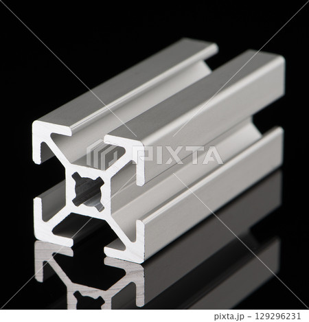 Aluminium profile sample 129296231