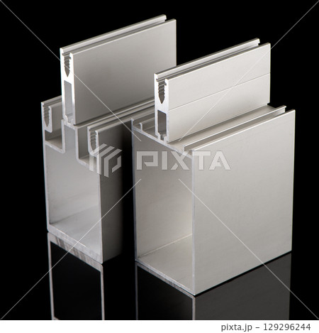 Aluminium profile sample 129296244
