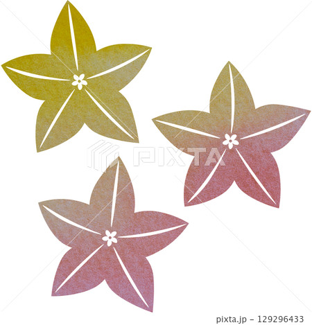 綺麗な水彩模様の桔梗の花のアイコンのイメージのイラスト 129296433