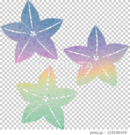 美麗的水彩風鈴草花圖示圖像插圖 129296439