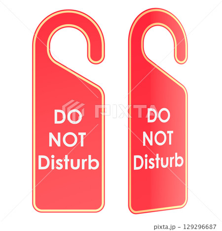Do Not Disturb, door hangers. 3D rendering 129296687