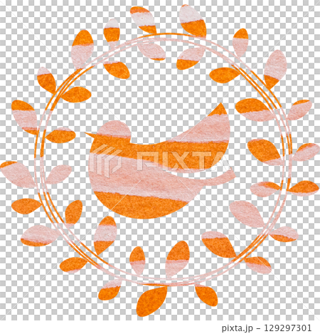 美麗的水彩畫橄欖和鳥圖示圖像插圖 美麗的水彩畫橄欖和鳥圖示圖像插圖 129297301