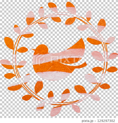 美麗的水彩畫橄欖和鳥圖示圖像插圖 美麗的水彩畫橄欖和鳥圖示圖像插圖 129297302