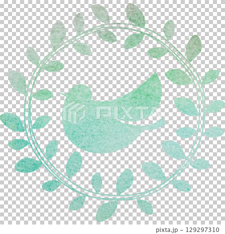 美麗的水彩畫橄欖和鳥圖示圖像插圖 美麗的水彩畫橄欖和鳥圖示圖像插圖 129297310