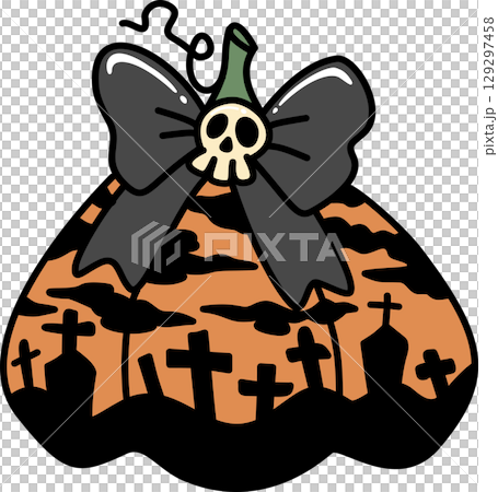 halloween, pumpkin, vector 129297458