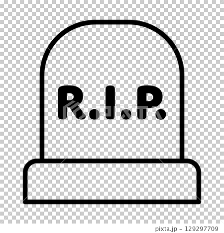 Halloween icon of a gravestone with R.I.P. 129297709