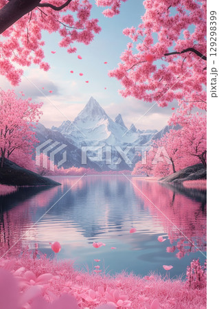 cherry blossom digital artwork pink general 129298399