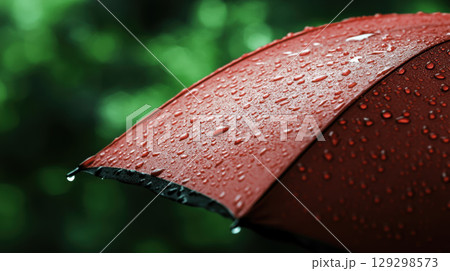 water droplets background closeup umbrella green 129298573