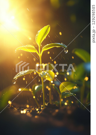 plant ground light closeup sun shot 129298585