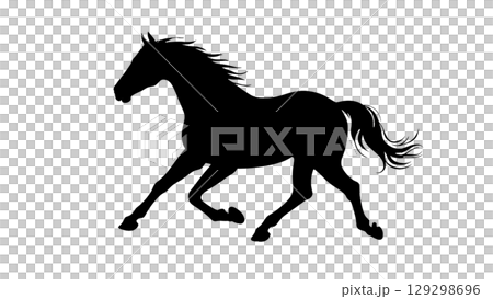 馬剪影 馬剪影 129298696